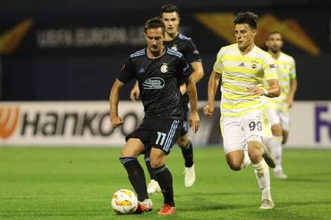 Zagreb, 20.9.2018. - Stadion Maksimir, UEFA EUROPA LEAGUE - 2018 19 SEASON GNK Dinamo Zagreb (dark-blue) - Fenerbahçe SK (yellow) 4:1, Group D - Matchday 1 Mario Gavranovic (11) 