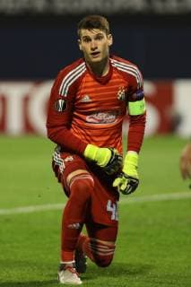 Zagreb, 20.9.2018. - Stadion Maksimir, UEFA EUROPA LEAGUE - 2018 19 SEASON GNK Dinamo Zagreb (dark-blue) - Fenerbahçe SK (yellow) 4:1, Group D - Matchday 1 Dominik Livakovic (GK-40) 