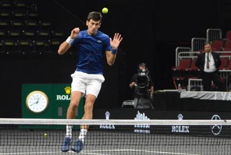 September 20, 2018 - Chicago, Illinois, United States - Members of Team Europe having some fun in advance of the 2018 Laver Cup tennis event in Chicago. Tennis 2018: Laver Cup - ZUMAl132 20180920_zap_l132_020 Copyright: xChristopherxLevyx
