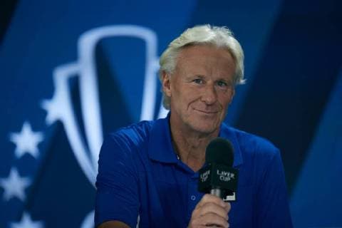 September 20, 2018 - Chicago, Illinois, U.S - Team Europe Coach BJORN BORG answers questions during a team press conference PK Pressekonferenz before the Laver Cup at the United Center in Chicago, Illinois. Laver Cup Team Press Conference - ZUMAl140 20180920_zap_l140_001 Copyright: xShelleyxLiptonx