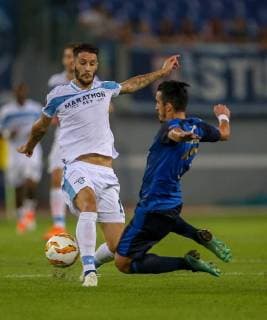 Lazio vs Apollon Limassol - UEFA Europa League 20th September 2018, Stadio Olimpico, Rome, Italy; UEFA Europa League football, Lazio versus Apollon Limassol; Hectoir Yuste of Apollon Limassol challenges Luis Alberto of Lazio Credit: Giampiero Sposito Pacific Press . Rome Lazio Italy Stadio Olimpico  GiampieroxSposito PacificxPress