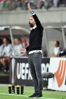 Fußball Europa League Gruppenphase 1. Spieltag RB Leipzig - FC Salzburg am 20.09.2018 in der Red Bull Arena in Leipzig Marco Rose ( Cheftrainer Salzburg ) DFL Regulations prohibit any use of photographs as image sequences and or quasi video.