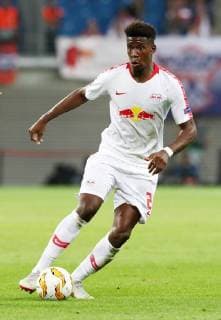 RB Leipzig - Salzburg Fussball Euro League Leipzig, 20.09.2018, Red Bull Arena, Fussball, UEFA Europa League , RB Leipzig (GER) vs. FC Salzburg (AUT) 2:3 (0:2) , Im Bild: Nordi Mukiele (22, RB Leipzig) , UEFA Êregulations prohibit any use of photographs as image sequences and or quasi-video. ,