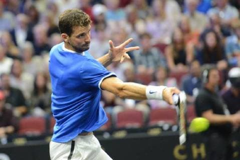 September 21, 2018 - Chicago, Illinois, United States - GRIGOR DIMITROV in action in the 2018 Laver Cup tennis event in Chicago. Tennis 2018: Laver Cup - ZUMAl132 20180921_zap_l132_004 Copyright: xChristopherxLevyx