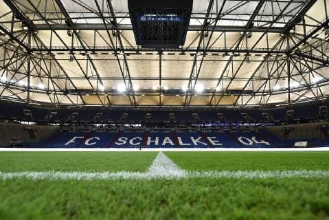 Fußball 1. Bundesliga 4. Spieltag FC Schalke 04 - FC Bayern München am 22.09.2018 in der Veltins Arena in Gelsenkirchen Innenansicht der Arena DFL regulations prohibit any use of photographs as image sequences and or quasi-video.