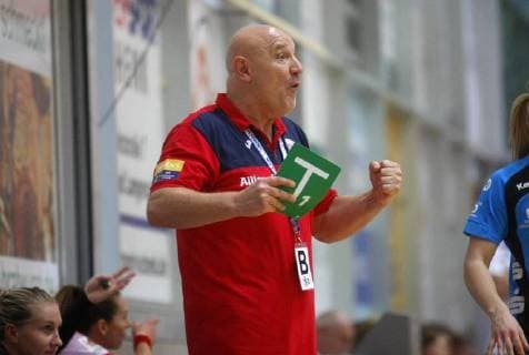 Bad Langensalza, 22.09.2018 Handball, 1. Bundesliga, Frauen, Saison 2018 19, Thüringer HC (THC) vs Buxtehuder SV (BSV) Trainer Herbert Müller (THC)