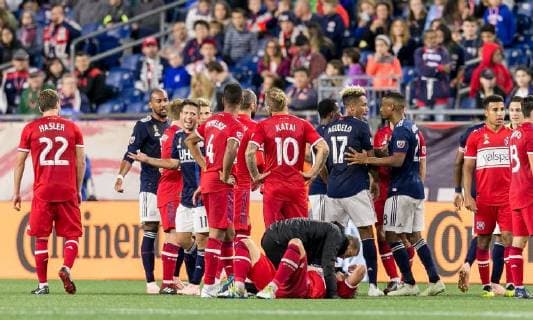 September 22, 2018 - Foxborough, Massachusetts, USA - Foxborough, Massachusetts - September 22, 2018: In a Major League Soccer MLS Fussball Herren USA match, New England Revolution (blue white) tied Chicago Fire (red), 2-2, at Gillette Stadium. Bastian Schweinsteiger - ZUMAt139 20180922_zaa_t139_495 Copyright: xAndrewxKatsampesx