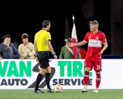 September 22, 2018 - Foxborough, Massachusetts, USA - Foxborough, Massachusetts - September 22, 2018: In a Major League Soccer MLS Fussball Herren USA match, New England Revolution (blue white) tied Chicago Fire (red), 2-2, at Gillette Stadium. Bastian Schweinsteiger - ZUMAt139 20180922_zaa_t139_427 Copyright: xAndrewxKatsampesx