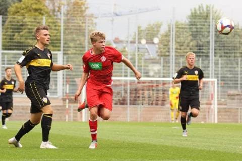 ALEXANDER KOPF, LUIS CARL KERSTHOLD MAINZ 05-VFB STUTTGART A-JUNIOREN BUNDESLIGA SUED SUEDWEST MAINZ 
