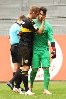 ERIC HOTTMANN, SEBASTIAN HORNUNG MAINZ 05-VFB STUTTGART A-JUNIOREN BUNDESLIGA SUED SUEDWEST MAINZ 