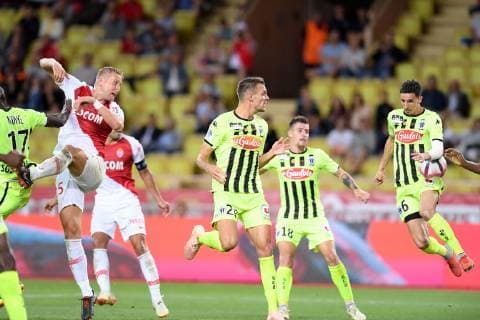 25 KAMIL GLIK (MONA) - 24 ROMAIN THOMAS (SCO) - 06 VINCENT PAJOT (SCO) - MAIN FOOTBALL : Monaco vs Angers - Ligue 1 Conforama - 25 09 2018 FEP Panoramic 