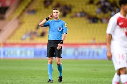Willy DELAJOD (ARBITRE) FOOTBALL : Monaco vs Angers - Ligue 1 Conforama - 25 09 2018 FEP Panoramic 