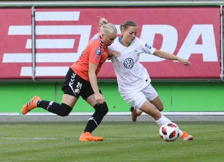 CL VfL-Frauen vs Thor Frauenfußball, Champions League, 1. Runde, Rückspiel, VfL Wolfsburg vs Thor KA, Bild zeigt: Kristine Minde (VfL, 19) Wolfsburg