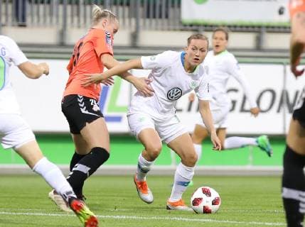 CL VfL-Frauen vs Thor Frauenfußball, Champions League, 1. Runde, Rückspiel, VfL Wolfsburg vs Thor KA, Bild zeigt: Wolfsburg