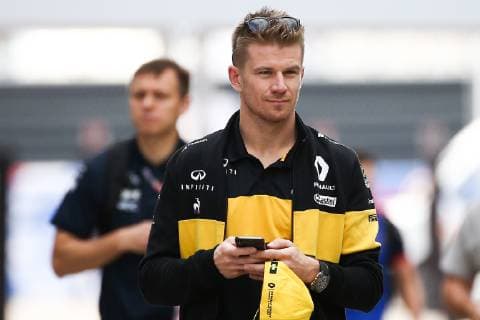 SOCHI, RUSSIA â€“ SEPTEMBER 28, 2018: Renault F1 Team driver Nico Hulkenberg of Germany during a practice session ahead of the 2018 Formula One Russian Grand Prix at the Sochi Autodrom racing circuit. Yegor Aleyev TASS  TS091E08