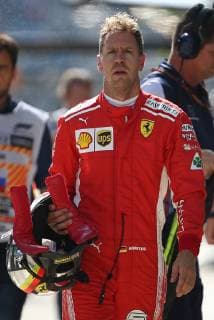 SOCHI, RUSSIA - SEPTEMBER 29, 2018: Scuderia Ferrari driver Sebastian Vettel in practice sessions at the 2018 Formula One VTB Russian Grand Prix at the Sochi Autodrom racing circuit. Yegor Aleyev TASS  TS091F0F