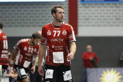 Jasper Bruhn (VfL Luebeck-Schwartau 77), TuS N-Luebbecke vs VfL Luebeck-Schwartau, Handball, 2. Bundesliga, 29.09.2018, TuS N-Luebbecke vs VfL Luebeck-Schwartau, Handball, 2. Bundesliga, 29.09.2018 Luebbecke Copyright: xEIBNER JanxStrohdiekx EP_JSK