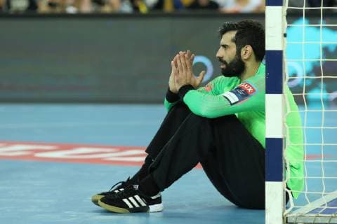 Zagreb, 29 09 2018 - Arena Zagreb hall, 2018 19 EHF Men s Champions League Group Phase. HC Prvo plinarsko drustvo Zagreb (white) - Paris Saint-Germain HB (blue) 21:32 CORRALES RODAL Rodrigo (12) 
