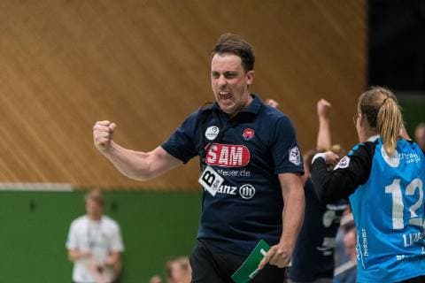 Mike Leibssle (SG H2Ku Herrenberg Kuties Trainerin)h, SG H2Ku Herrenberg Kuties vs. VfL Waiblingen Tigers, Handball, 2.Bundesliga, Frauen, HBF, Saison 18 19, 29.09.2018, SG H2Ku Herrenberg Kuties vs. VfL Waiblingen Tigers, Handball, 2.Bundesliga, Frauen, HBF, Saison 18 19, 29.09.2018 Herrenberg Copyright: xEIBNER WolfgangxFrankx EP_WFK