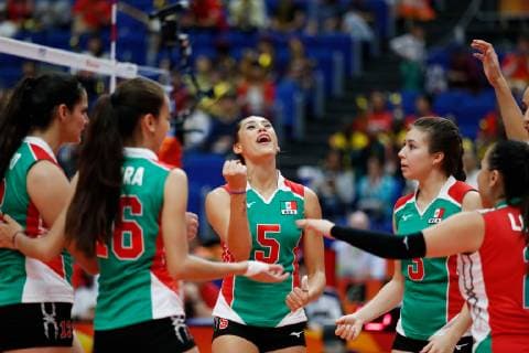 Mexico team group Mannschaftsbild Totale (MEX), SEPTEMBER 30, 2018 - Volleyball : FIVE Volleyball Women s World Championship WM Weltmeisterschaft Japan 2018 First round Pool A match between Argentina 0-3 Mexico at Yokohama Arena in Kanagawa, Japan. Noxthirdxpartyxsales  (86905729)