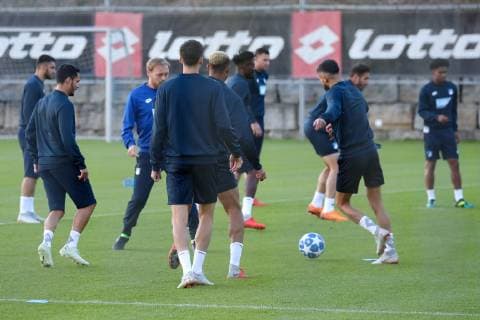 Spieler der TSG 1899 Hoffenheim beim Trainingsspiel, Fussball, UEFA Champions League, Abschlusstraining TSG 1899 Hoffenheim,