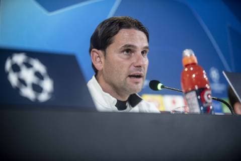 The head coach Of Young Boys Gerardo Seoane during the press conference PK Pressekonferenz before the UEFA Champions League group stage match between Juventus and Young Boys at the Juventus Stadium, Turin, Italy on 1 October 2018. Copyright: xAlbertoxGandolfox 21310011