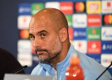 01.10.2018, xmeix, Fussball UEFA Champions League, TSG 1899 Hoffenheim - Training und Pressekonferenz emspor, v.l. Trainer Pep Guardiola (Manchester City) DFL DFB REGULATIONS PROHIBIT ANY USE OF PHOTOGRAPHS as IMAGE SEQUENCES and or QUASI-VIDEO Sinsheim