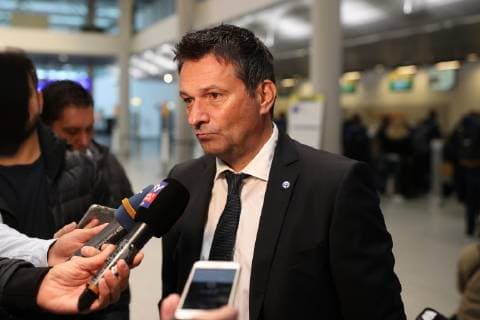 02.10.2018, Fussball, Saison 2018 2019, Champions League - FC Schalke 04 - Abflug am Flughafen Münster Osnabrück Manager Christian HEIDEL (FC Schalke 04) Münster NRW Deutschland