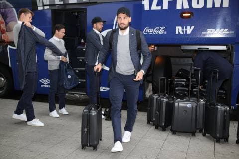 02.10.2018, Fussball, Saison 2018 2019, Champions League - FC Schalke 04 - Abflug am Flughafen Münster Osnabrück Daniel CALIGIURI (FC Schalke 04) Münster NRW Deutschland