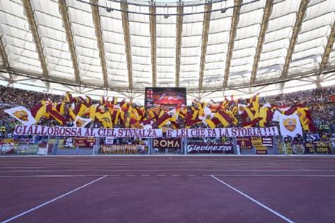 Photo Fabio Rossi AS Roma LaPresse 29 09 2018 Rome (Italy) Soccer Roma - Lazio Italian Football Championship League Serie A Tim 2018 2019 - Stadio Olimpico of Rome In the pic: AS Roma fans  Copyright: xFabioxRossi ASxRoma LaPresse LaPx
