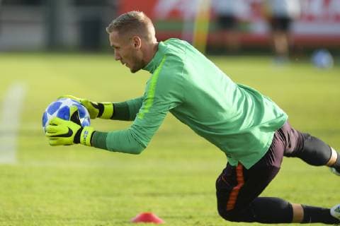 Fußball, CL, AS Rom Training Photo Luciano Rossi AS Roma LaPresse 01 10 2018 Roma (Italia) Soccer Training In the pic: Robin Olsen Trigoria Roma  Copyright: xLucianoxRossix-xASxRoma LaPressex