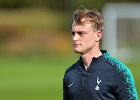 Oliver Skipp of Tottenham Hotspur during the Tottenham Hotspur part open training session ahead of the Champions League fixtures between Spurs & Barcelona. Training takes place at Tottenham Hotspur Training Ground, Hotspur Way, England on 2 October 2018. Copyright: xVincexxMignottx PMI-2287-0032