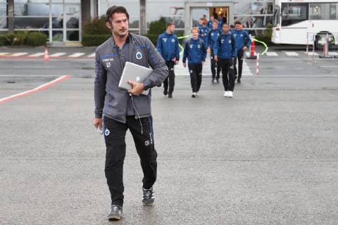 Carl Hoefkens pictured during the departure of Belgian soccer team Club Brugge KV for Mardid, Spain, Tuesday 02 October 2018 at Oostende Airport. Tomorrow Club will meet Spanish club Atletico Madrid on day two the UEFA Champions League, in group A. BRUNOxFAHY  x05439377x