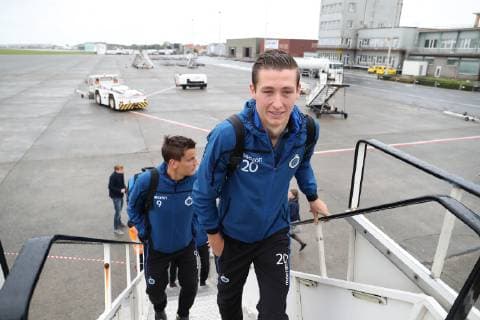 Club s Hans Vanaken pictured during the departure of Belgian soccer team Club Brugge KV for Mardid, Spain, Tuesday 02 October 2018 at Oostende Airport. Tomorrow Club will meet Spanish club Atletico Madrid on day two the UEFA Champions League, in group A. BRUNOxFAHY  x05439392x
