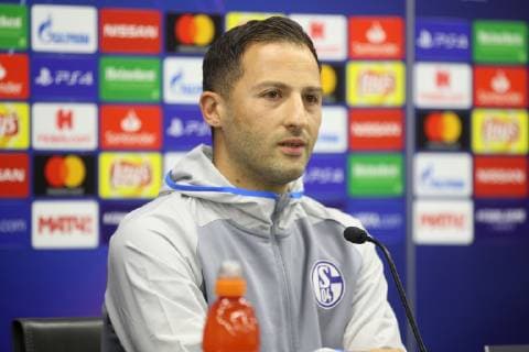 02.10.2018, Fussball, Saison 2018 2019, Champions League, 2. Spieltag - Pressekonferenz FC Schalke 04 Cheftrainer Domenico TEDESCO (FC Schalke 04) Moskau RZD Arena Russland