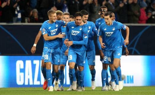 1-0 durch Ishak BELFODIL (19, 1899 Hoffenheim), torjubel, UEFA Champions League, TSG 1899 Hoffenheim vs. Manchester City, Groupe F, Matchday 2, October, 02 2018, Wirsol Rhein Neckar Arena, Germany, YmdY, ** DFL DFL regulations prohibit any use of photographs as image sequences and or quasi-video. ** TSG 1899 Hoffenheim - Manchester City