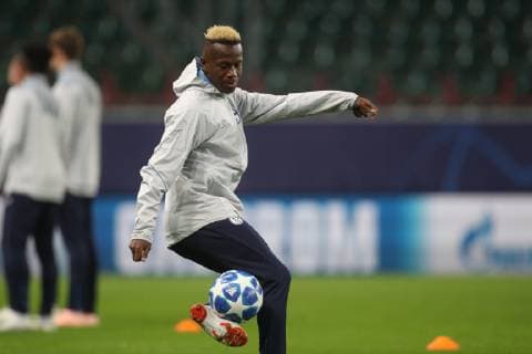 02.10.2018, Fussball, Saison 2018 2019, Champions League, 2. Spieltag - Abschlusstraining FC Schalke 04 Hamza Mendyl (FC Schalke 04) Moskau RZD Arena Russland