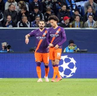 TSG 1899 Hoffenheim - Manchester City Deutschland, Sinsheim, 02.10.2018, Fussball, UEFA Champions League, Saison 2018 2019, 2. Spieltag, TSG 1899 Hoffenheim - Manchester City: v.l. Ilkay Gündogan, Leroy Sane (beide Manchester City).