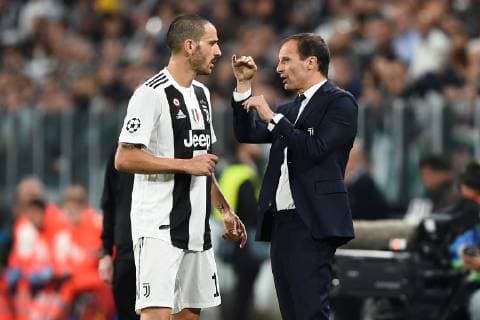 Db Torino 02 10 2018 - Champions League Juventus-Young Boys foto Daniele Buffa Image nella foto: Massimiliano Allegri-Leonardo Bonucci 