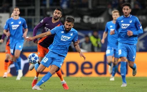 Kerem DERIMBAY (10, 1899 Hoffenheim), UEFA Champions League, TSG 1899 Hoffenheim vs. Manchester City, Groupe F, Matchday 2, October, 02 2018, Wirsol Rhein Neckar Arena, Germany, YmdY, ** DFL DFL regulations prohibit any use of photographs as image sequences and or quasi-video. ** TSG 1899 Hoffenheim - Manchester City