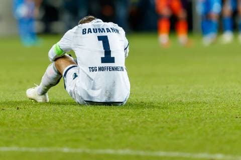 Sinsheim, Deutschland, 01.10.2018, UEFA Champions League, Gruppenphase, Gruppe F, TSG 1899 Hoffenheim - Manchester City, Torwart Oliver Baumann (TSG) enttaeuscht ( DeFodi048