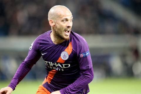 Deutschland, Sinsheim, WIRSOL Rhein-Neckar-Arena, 02.10.2018, Fussball - UEFA Champions League - TSG Hoffenheim - Manchester City Bild: Torschütze zum 2:1, David Silva (Manchester City, 21) Copyright: HMBxMedia xHeikoxBecker