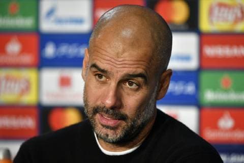 PK Pressekonferenz Nach Spielende: Trainer Coach Pep Guardiola Manchester City TSG 1899 Hoffenheim vs Manchester City Man City Champions League CL Gruppenphase 02.10.2018 DFL REGULATIONS PROHIBIT ANY USE OF PHOTOGRAPHS AS IMAGE SEQUENCES AND OR QUASI-VIDEO CL TSG 1899 Hoffenheim vs Manchester City