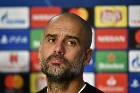 PK Pressekonferenz Nach Spielende: Trainer Coach Pep Guardiola Manchester City TSG 1899 Hoffenheim vs Manchester City Man City Champions League CL Gruppenphase 02.10.2018 DFL REGULATIONS PROHIBIT ANY USE OF PHOTOGRAPHS AS IMAGE SEQUENCES AND OR QUASI-VIDEO CL TSG 1899 Hoffenheim vs Manchester City