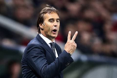 MOSCOW, RUSSIA - OCTOBER 2, 2018: Real Madrid s head coach Julen Lopetegui in the 2018 19 UEFA Champions League Group G Round 2 football match against CSKA Moscow at Luzhniki Stadium. Valery Sharifulin TASS  TS0923D4