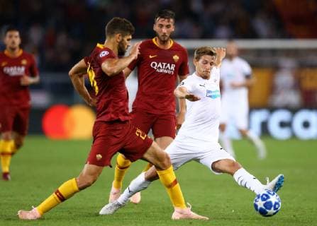 October 2, 2018 - Rome, Italy - AS Roma v Viktoria Plzen : UEFA Champions League Group G.Patrik Hrosovsky of Viktoria Plzen at Olimpico Stadium in Rome, Italy on October 2, 2018. AS Roma v Viktoria Plzen - UEFA Champions League Group G  - ZUMAn230 20181002_zaa_n230_484 Copyright: xMatteoxCiambellix
