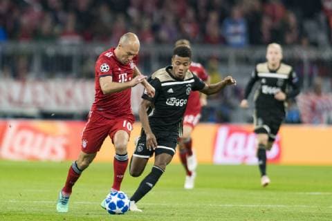 Fussball Champions League, Begegnung FC Bayern Muenchen vs. Ajax Amsterdam, Allianz Arena Muenchen. 02.10.2018 Im Bild: Arjen Robben Â