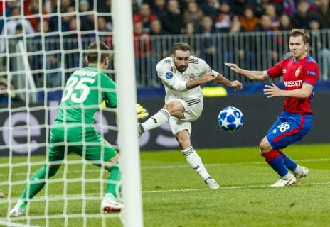 Partido de la Champions League entre el CSKA de Moscu y el Real Madrid. En la imagen, Carvajal.Champions League match between CSKA Moscow and Real Madrid. In this picture, Carvajal. 