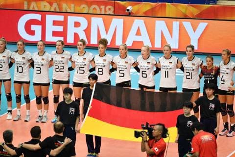 Germany team group Mannschaftsbild Totale (GER), OCTOBER 3, 2018 - Volleyball : FIVB Volleyball Women s World Championship WM Weltmeisterschaft Japan 2018 First round Pool A match between Mexico 0-3 Germany at Yokohama Arena in Kanagawa, Japan. Noxthirdxpartyxsales  (87143153)