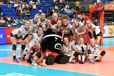 Germany team group Mannschaftsbild Totale (GER), OCTOBER 3, 2018 - Volleyball : FIVB Volleyball Women s World Championship WM Weltmeisterschaft Japan 2018 First round Pool A match between Mexico 0-3 Germany at Yokohama Arena in Kanagawa, Japan. Noxthirdxpartyxsales  (87143157)